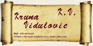 Kruna Vidulović vizit kartica